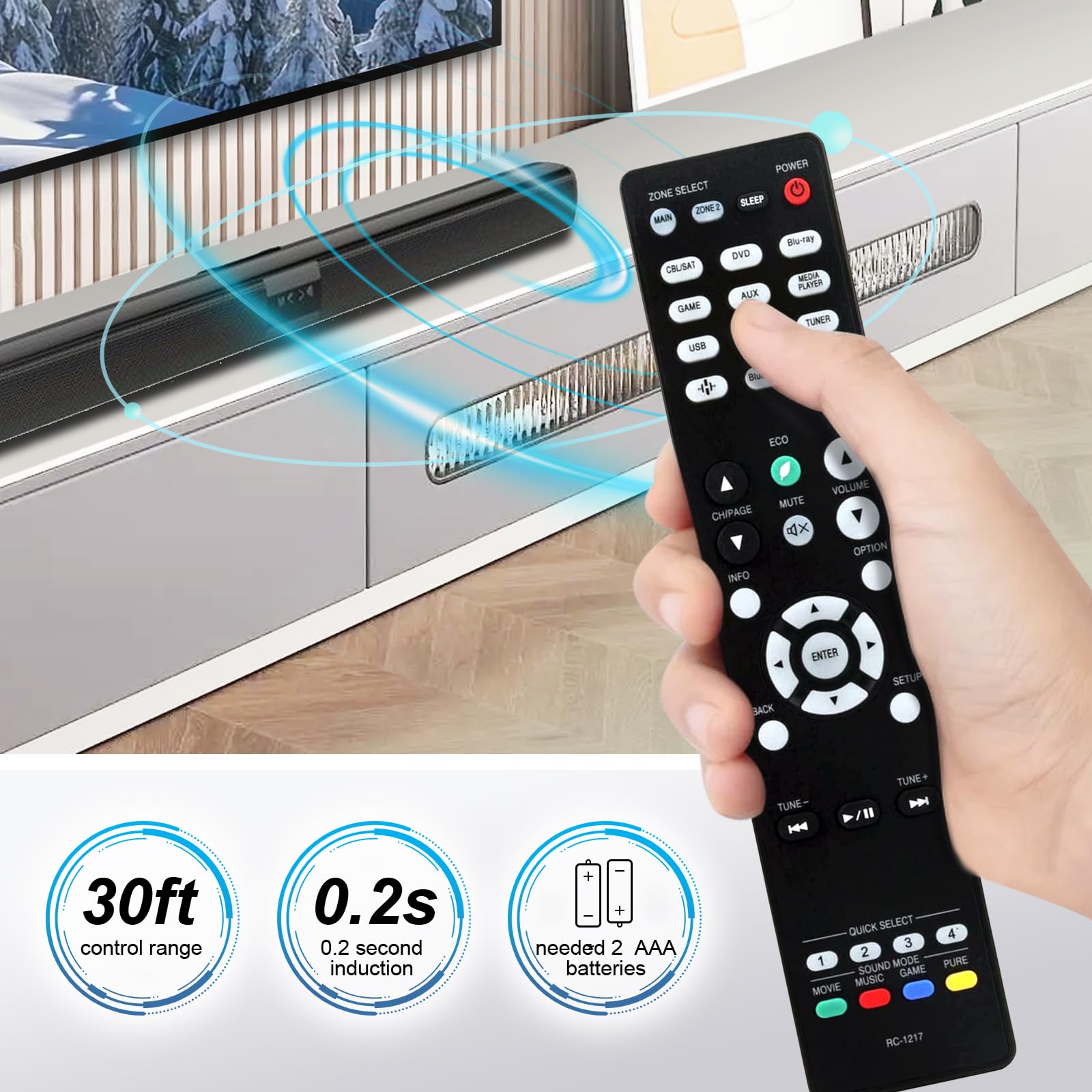 Amazon.co.jp: Beyution RC-1217 交換用リモコン Denon Network AV